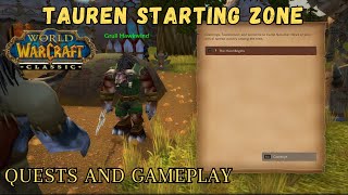 Wow Classic Starting Zone Tauren 15 Feel it  Pick Your Race and Class  Quests and Gameplay [upl. by Ennaul]