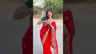 Red saree look Aarti Meena lalsaree redsareelook sarreblog saree [upl. by Annoyed]