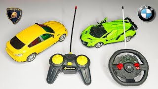 rc remote control car RC BMW Car VS RC Lamborghini Car Unboxing And Testing Video [upl. by Assetak]