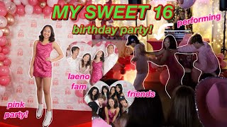 MY SWEET 16 BIRTHDAY PARTY 🎉 Vlogmas Day 12 [upl. by Westphal821]