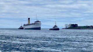 SS Keewatin tow in Port Huron 42623 [upl. by Acirdna414]