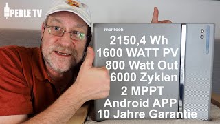 🔋 Mentech W2000 Smarter bis 6kwh skalierbarer Balkonkraftwerk Speicher KonstantampNulleinspeisung⚡️ [upl. by Jennie526]