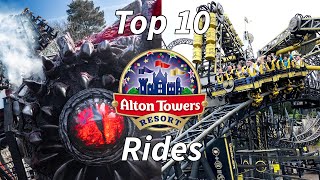 Top 10 RIDES At Alton Towers [upl. by Etnor124]