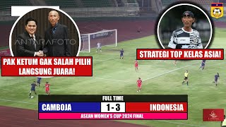 SEJARAH KEMENANGAN TOP KELAS ASIA Hasil Timnas Putri Indonesia vs Kamboja  Juara AFF 2024 [upl. by Windham]