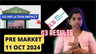 quot US Inflation ampTCS Q2 Results quot Nifty amp Bank Nifty Pre Market Report Analysis 11 Oct 2024 Range [upl. by Shaya]