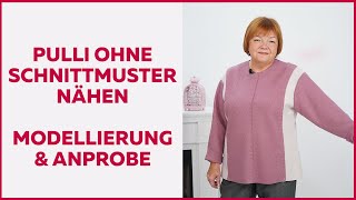 Einen Pullover aus Loden ohne Schnittmuster nähen Modellierung Zuschnitt und Anprobe Archiv [upl. by Kerman599]