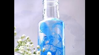 How to marble paint glass bottles [upl. by Margalit]