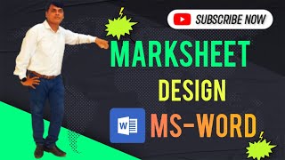 Marksheet Design in MSWorddivyaprakashsingh3861 [upl. by Uyekawa]