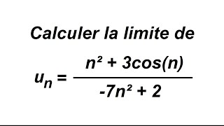 Calcul de limites de suites [upl. by Enerol900]