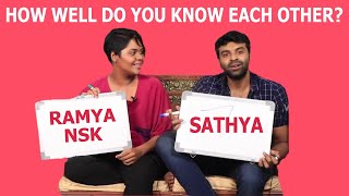 How Well Do You Know Each Other Episode3  NSK Ramya amp Sathya Funfilled Interview  We Magazine [upl. by Ecirtel]