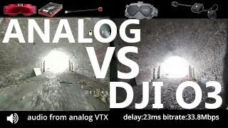 FPV DVR DJI O3  analog vs digital  side by side comparison [upl. by Osmo]