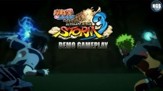 Naruto Shippuden Ultimate Ninja Storm 3 English Demo Gameplay Xbox 360 HD [upl. by Gaulin]