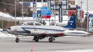 National Research Council Canadair T33 Silver Star T33 departing amp landing in Ottawa YOWCYOW [upl. by Hallagan]