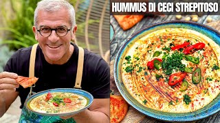 HUMMUS DI CECI FATTO IN CASA  Ricetta ORIGINALE facile e veloce Chef Max Mariola [upl. by Alasteir]