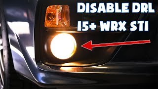 How to disable Daytime Running Lamps Subaru WRX STI 2015 Guide [upl. by Ahsiekat]