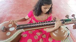 puthu vellai malai song in Veena by sukirtha [upl. by Chatwin]