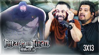 Our First Anime  Attack On Titan 3x13 quotThe Town Where Everything Beganquot Reaction  SUBBED [upl. by Keung]