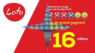 Tirage du Loto  mercredi 10 juillet 2024 [upl. by Alyahsal]