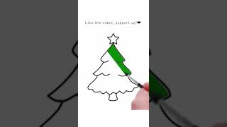 How to Draw Easy Christmas Tree  Holiday Fun Art for Kids Hub 🎄✨ [upl. by Imer]