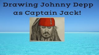 Drawing Johnny Depp as Captain Jack Sparrow from Pirates Time lapse [upl. by Ro60]