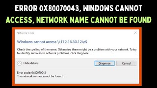 How to Fix Error 0x80070043 Windows cannot access Network name cannot be found Error on Windows 11 [upl. by Bullis706]