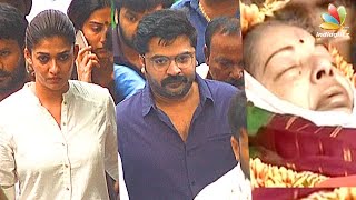 Nayanthara Simbu at Jayalalithas Funeral  Tamil Nadu CM Death  Vignesh Shivan [upl. by Schlessel]