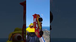 Lightning McQueen vs McQueen Alien Eater gta5 mcqueen alien crash shorts [upl. by Rupert]