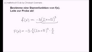 Stammfunktion bilden Beispiel 3 [upl. by Ettenoj]