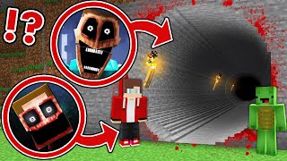 Mikey and JJ Found Longest Scary Mimics Tunnel at Night in Minecraft  Maizen [upl. by Ettevram]