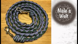 Paracord für Anfänger einfaches Leinen Muster Hundeleine flechten DIY Anleitung by NeleC [upl. by Edrahs]