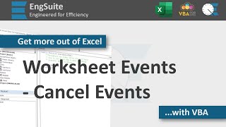 How to CancelPrevent Events Excel VBA [upl. by Uwkuhceki873]