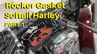 How to Replace Rocker Box Gasket Kit on Harley Davidson Motorcycle DIY P1 [upl. by Neff]