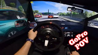 CUTTING UP IN TRAFFIC Assetto Corsa  Triple Screen Setup [upl. by Ezeerb]