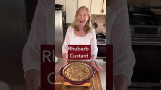 Easy Rhubarb custard with or without a nut crust shorts [upl. by Eriuqs1]