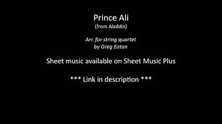 Prince Ali from Disneys Aladdin  Arr for string quartet by Greg Eaton [upl. by Burke]