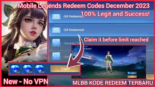 Mobile Legends Redeem Codes December 25 2023 Merry Christmas Get this New Reward gift MLBB codes [upl. by Halullat]