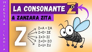 La consonante Z con storiella di zanzara Zita  sillabe dirette e inverse [upl. by Yromem]