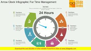 Arrow Clock Infographic For Time Management Powerpoint Template [upl. by Siravart612]