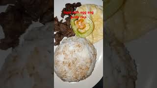 tapa with egg and pride rice [upl. by Niehaus]