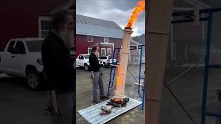 Method of preserving wood charring bcharring it with fire [upl. by Foskett]