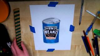 Drawing a Heinz Beanz Can [upl. by Farmelo]