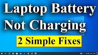 Plugged in But Not Charging Windows 10  11  Laptop Battery not charging [upl. by Thanos]