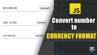 Convert number to currency format using JavaScript [upl. by Ttirrej]