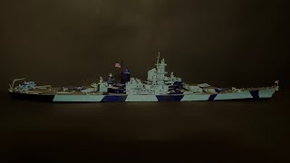 TAMIYA 1700 USS Iowa BB61 unboxing and full build [upl. by Eanwahs]