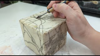 Carving an Encaustic Cube with Maps of Special Places [upl. by Rihsab]