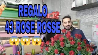 REGALO di 43 ROSE ROSSE SONO IMPAZZITO anniversario matrimonio rose [upl. by Trici]