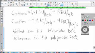 Fysik 1  Specifik värmekapacitet  2 övningsuppgifter på C  Anivå [upl. by Ynagoham]