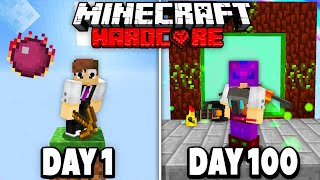 I Survived 100 Days in Project Overpowered Skyblock in Minecraft Hardcore [upl. by Jade]