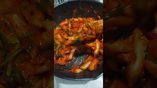 My home made Tteokbokkibuhayhongkongvlog tteokbokki koreanfood ricecakesrecipe yummyfood spicy [upl. by Ddene]