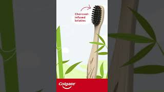 Colgate® Bamboo Charcoal Manual Toothbrush  100 Biodegradable Bamboo Handle [upl. by Leacim337]